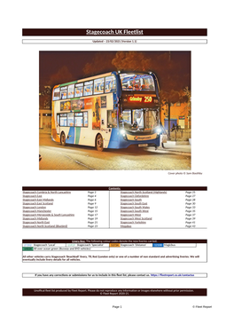 Stagecoach UK Fleetlist
