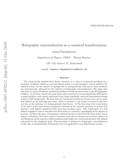 Holographic Renormalization As a Canonical Transformation