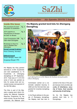 National Land Commission's Quarterly Newsletter July–September, 2014