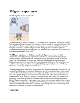 Milgram Experiment