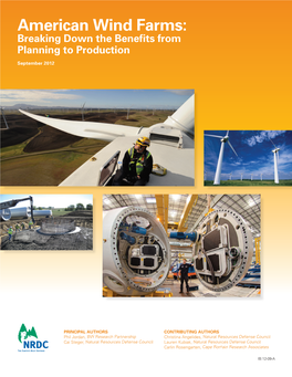 American Wind Farms -- Breaking Down the Benefits from Planning To