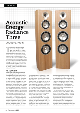 Acoustic Energy Radiance Three