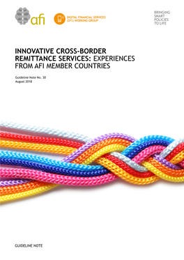 Innovative Cross-Border Remittance Services: Experiences from Afi Member Countries