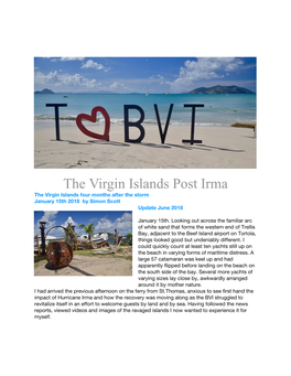 The Virgin Islands Post Irma the Virgin Islands Four Months After the Storm January 15Th 2018 by Simon Scott Update June 2018