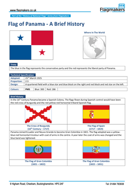 Flag of Panama - a Brief History