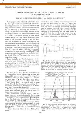 Monochromatic Ultraviolet-Photography in Dermatologytm