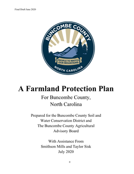 A Farmland Protection Plan for Buncombe County, North Carolina