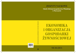 Zeszyty Naukowe Ekonomika I Organizacja Gospodarki