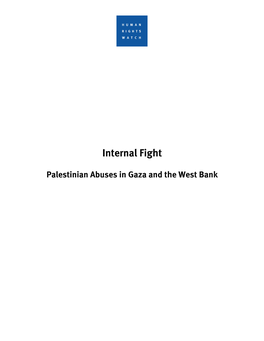 Palestinian Abuses in Gaza and the West Bank