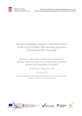 Usluga Strateškog Nadzora I Tehničke Pomoći Vezano Za Provedbu Operativnog Programa „Konkurentnost I Kohezija”