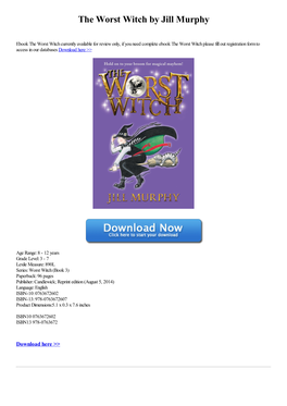 Download the Worst Witch by Jill Murphy [Pdf]