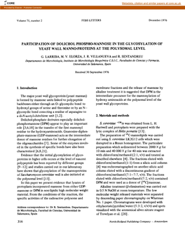 Participation of Dolichol Phospho-Mannose in the Glycosylation of Yeast Wall Manno-Proteins at the Polysomal Level