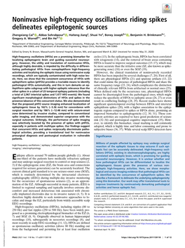 Noninvasive High-Frequency Oscillations Riding Spikes Delineates Epileptogenic Sources