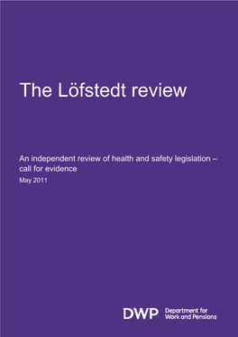 The Löfstedt Review an Independent Review of Health And