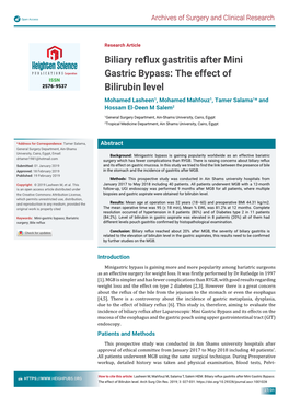 Biliary Reflux Gastritis After Mini Gastric Bypass: the Effect of Bilirubin Level