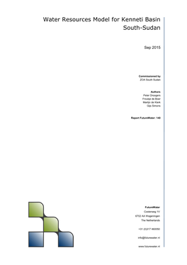 Water Resources Model for Kenneti Basin South-Sudan