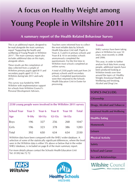 A Focus on Healthy Weight Among Young People in Wiltshire 2011