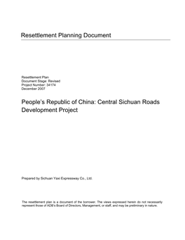 Central Sichuan Roads Development Project