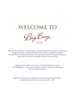 Big Easy Menu June 2020