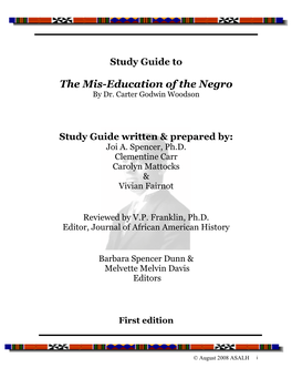 The Mis-Education of the Negro by Dr