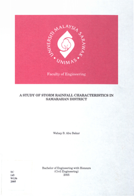 A Study of Storm Rainfall Characteristics in Samarahan District (24 Pgs).Pdf