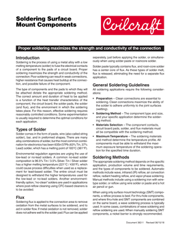 Soldering Surface Mount Components