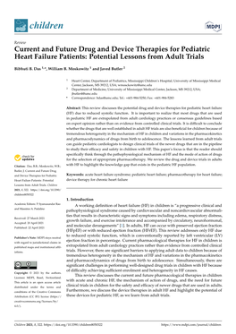 Current and Future Drug and Device Therapies for Pediatric Heart Failure Patients: Potential Lessons from Adult Trials