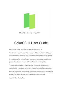 Coloros 11 User Guide