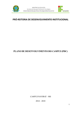 Pró-Reitoria De Desenvolvimento Institucional