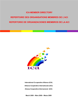 Ica Member Directory Repertoire Des