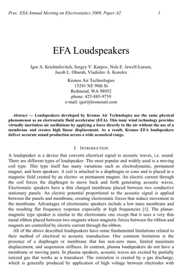 EFA Loudspeakers