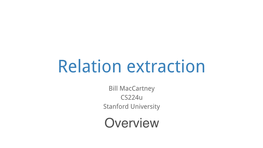 Relation Extraction