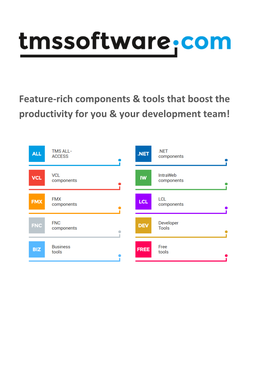 Feature-Rich Components & Tools That Boost the Productivity for You & Your Development Team!