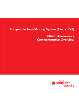 Compatible Time-Sharing System (1961-1973)