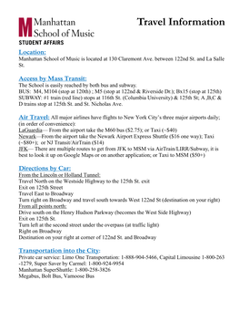 Travel Information