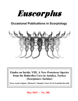 Euscorpius. 2015 (200)