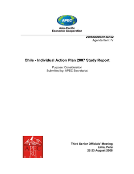 Chile - Individual Action Plan 2007 Study Report