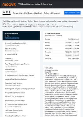 513 Bus Time Schedule & Line Route