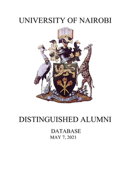 University of Nairobi Distinguished Alumni