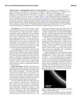 The Neutral Atmospheres of Pluto and Charon