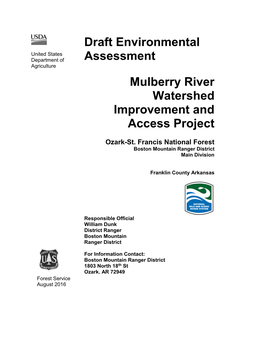 Mulberry River Watershed Improvement and Access Project Draft Environmental Assessment