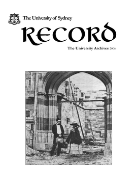 The University Archives – Record 2006, Revised 2015