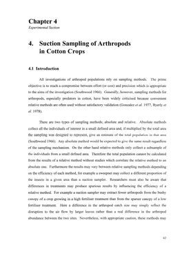 Chapter 4 4. Suction Sampling of Arthropods In