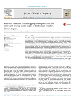 Britain's Nineteenth-Century Indian Empire in the Kumaon Himalaya