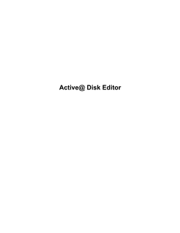 Active@ Disk Editor | Contents | 2