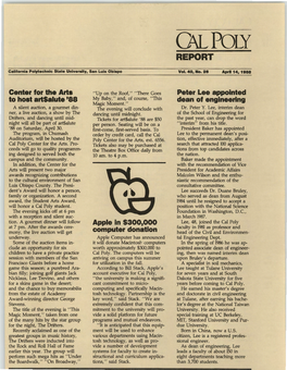 April 14, 1988 Cal Poly Report