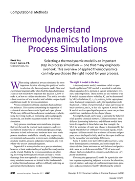 Understand Thermodynamics to Improve Process Simulations