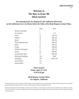 Welcome to the Race to Erase MS Silent Auction!