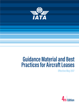 Guidance Material and Best Practices for Aircraft Leases Effective May 2017