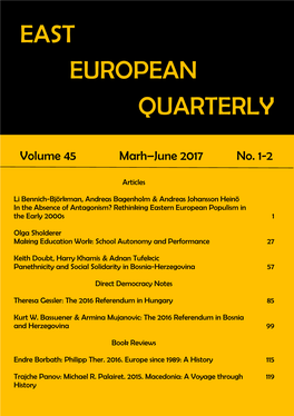 East European Quarterly